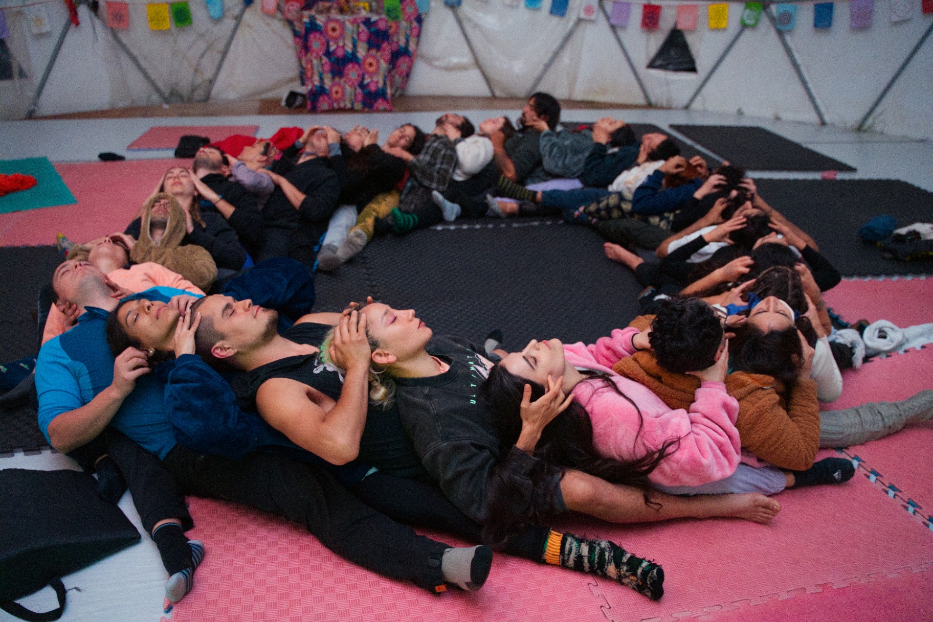 Momento de relajación grupal
